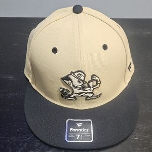 Notre Dame Fanatics Tan and Black Embroidered Cap Size 7 1/4